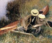 John Singer Sargent An out-of-Door Study oil painting on canvas